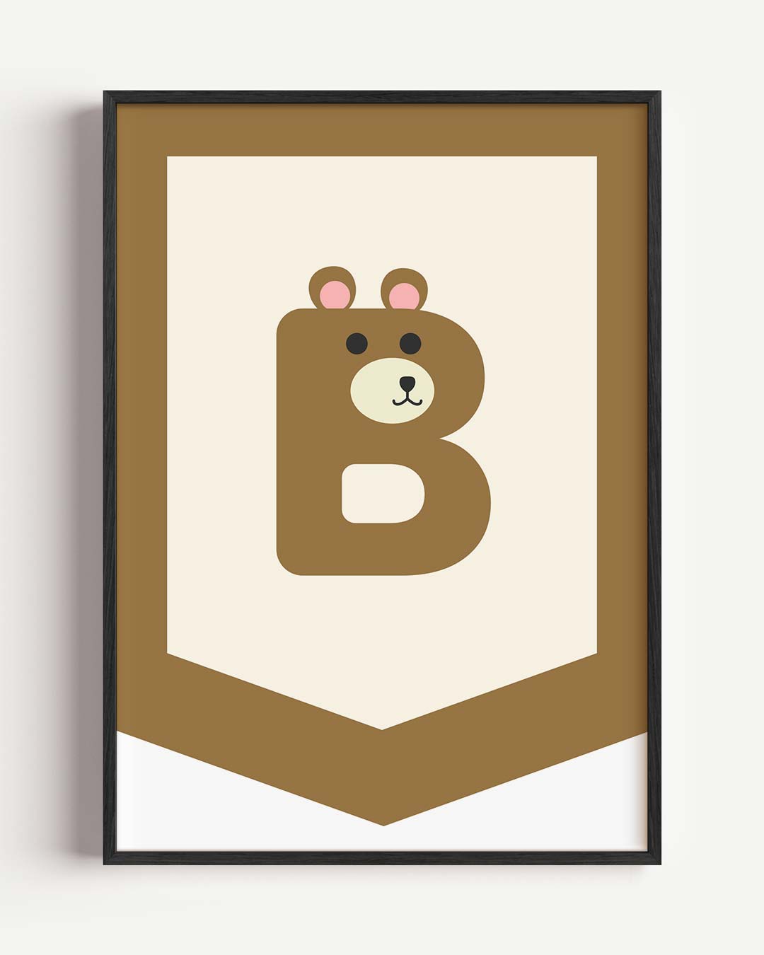 Schattige Berenalfabet – kids portret poster als wanddecoratie