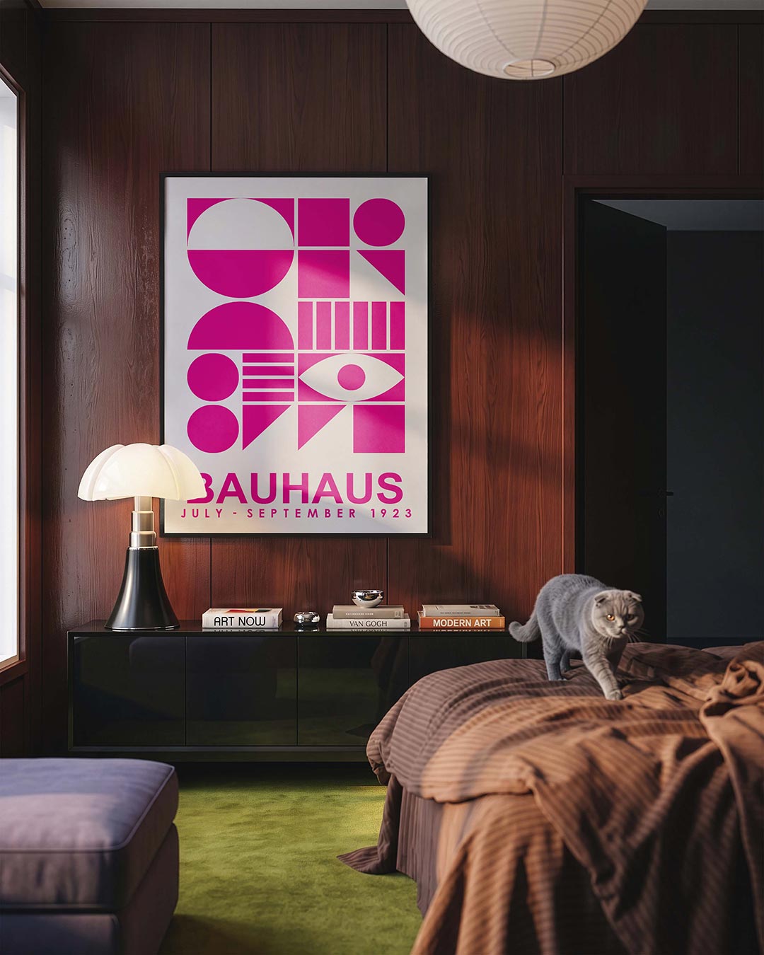 – geometrische Bauhaus poster in staand formaat