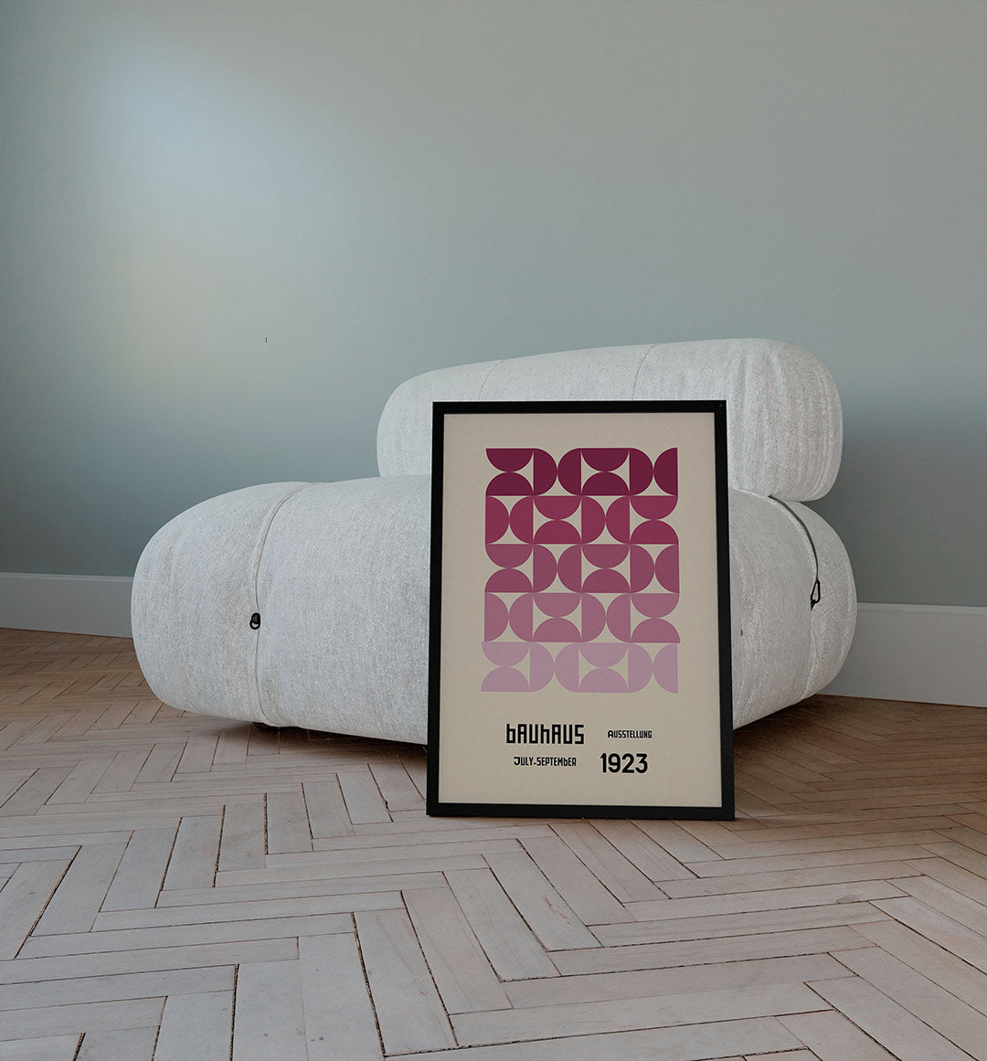 Vormritme en kleur – staande Bauhaus poster voor aan de muur