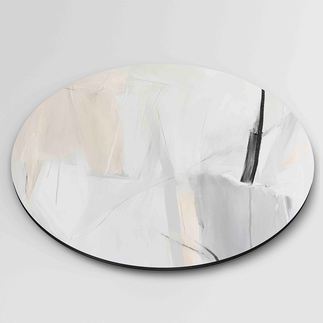 Abstracte vormen – moderne ronde wanddecoratie van WallArtistic
