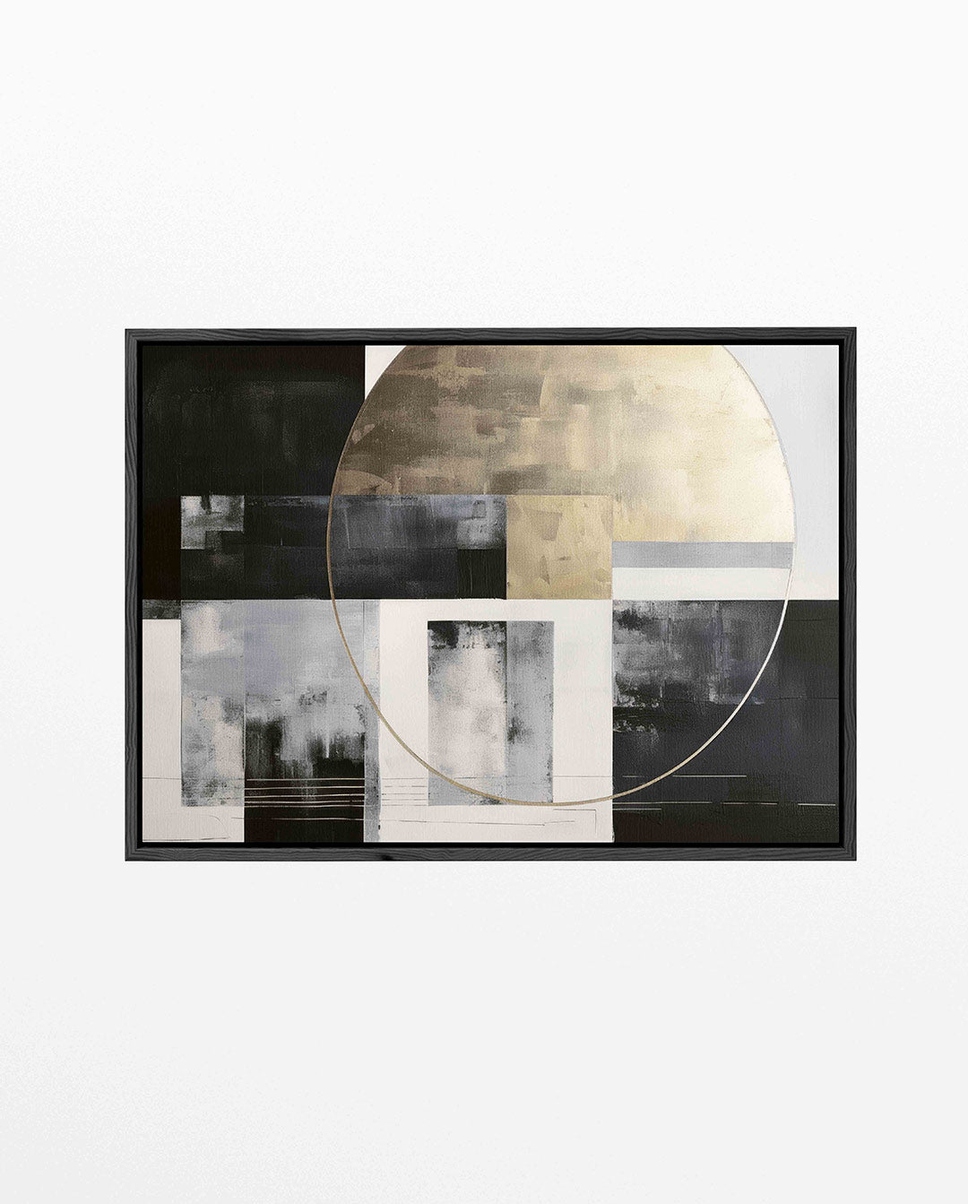 Geometrische cirkel compositie – Geometrische – liggend wanddecoratie kunstwerk
