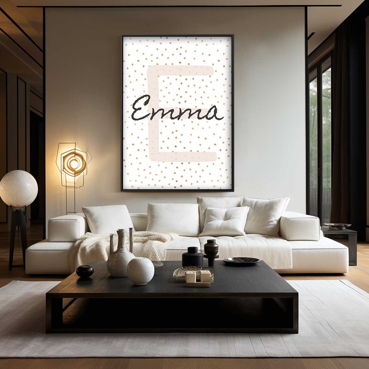 Emma's Puntige Puntjes – canvas wanddecoratie in portret formaat