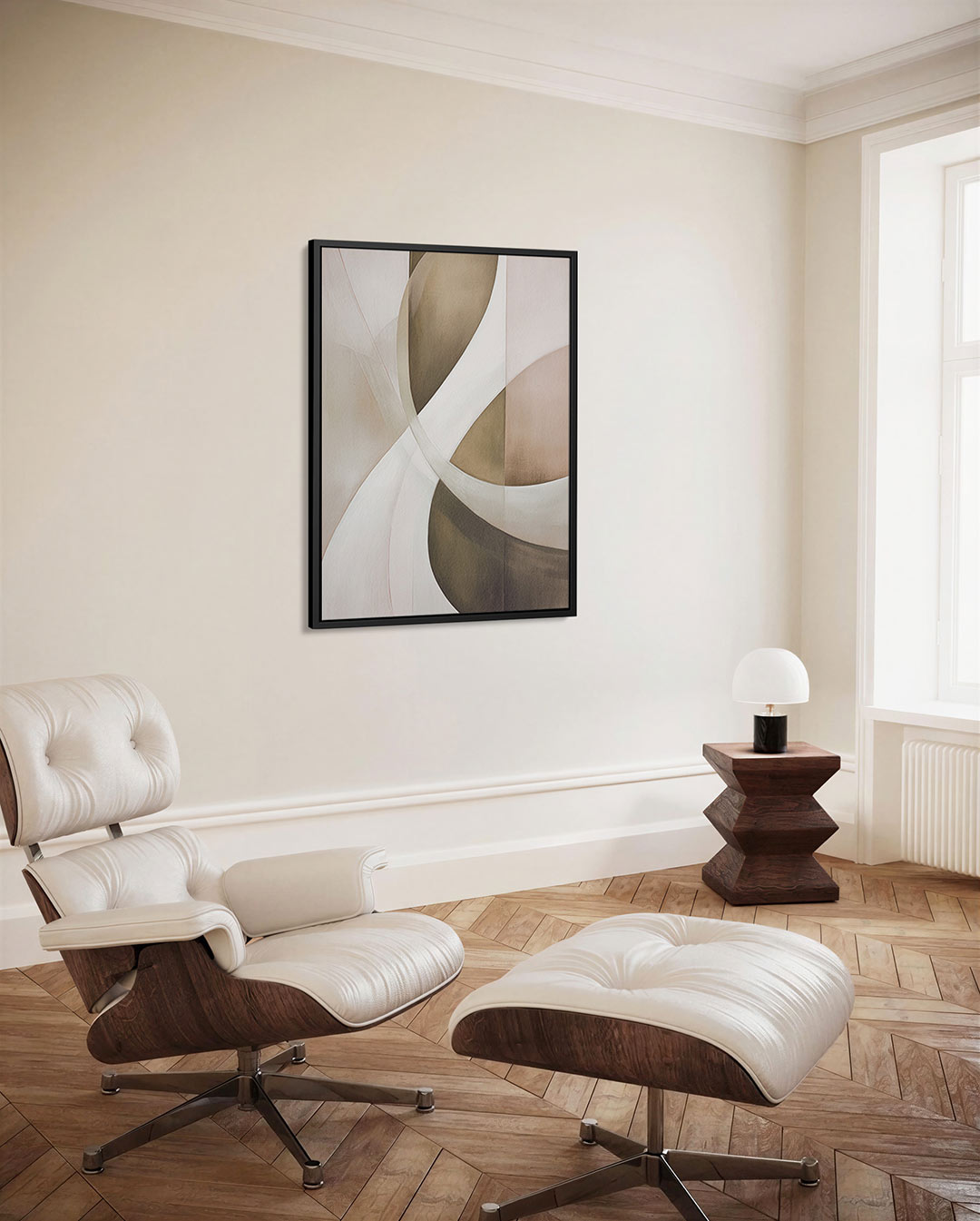 Organische vormen compositie – staand wanddecoratie kunstwerk