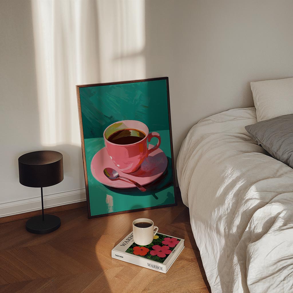 Koffie Moment – staande zomer wanddecoratie van WallArtistic