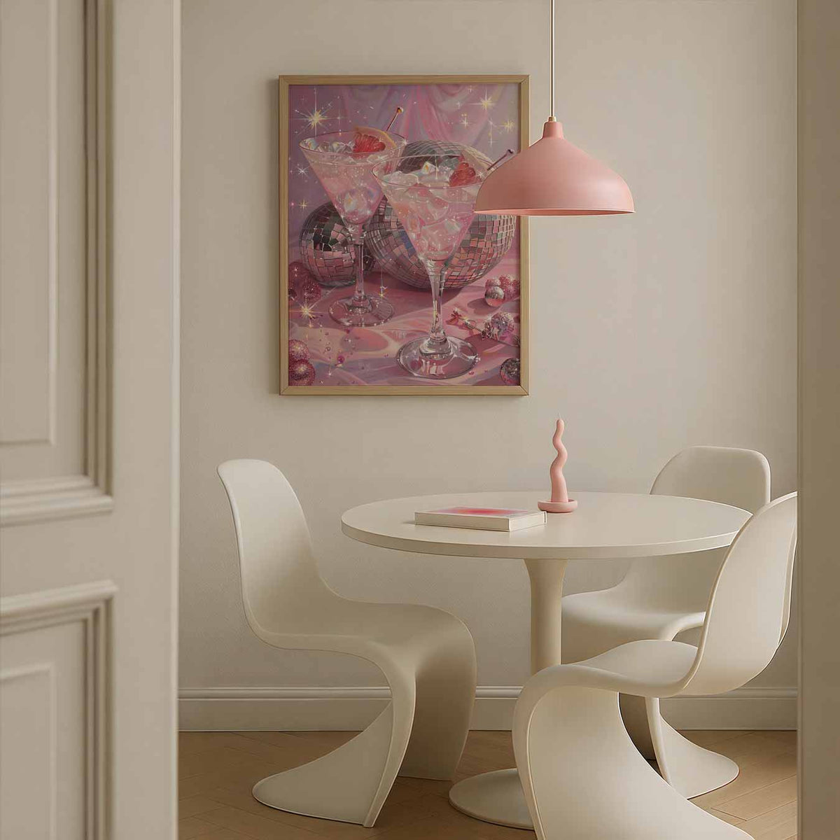 Sprankelende Glamour Cocktailposter – Streetart wandkunst als portret poster