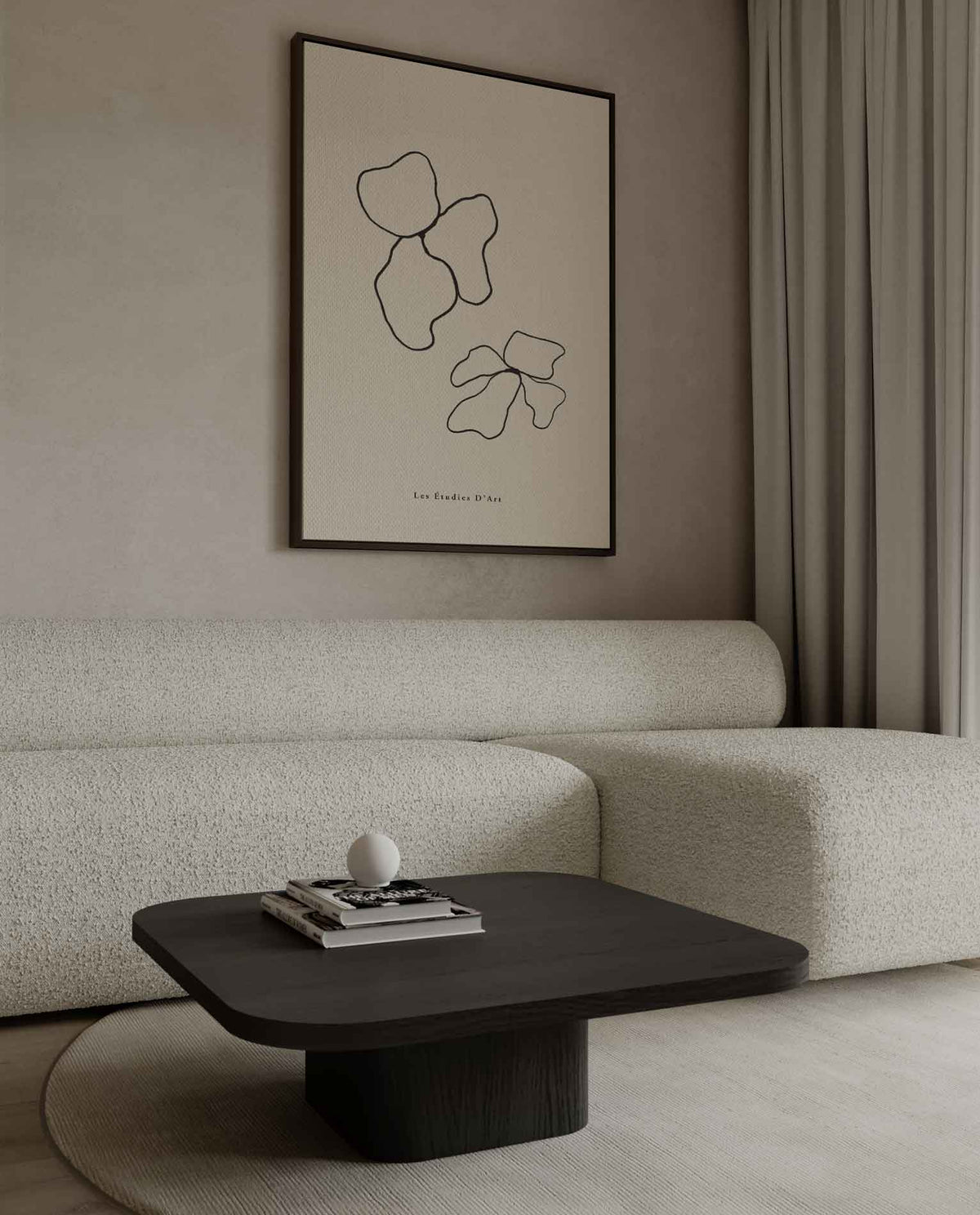 Abstracte Lijnen Bloemenprint – canvas kunstwerk als wanddecoratie