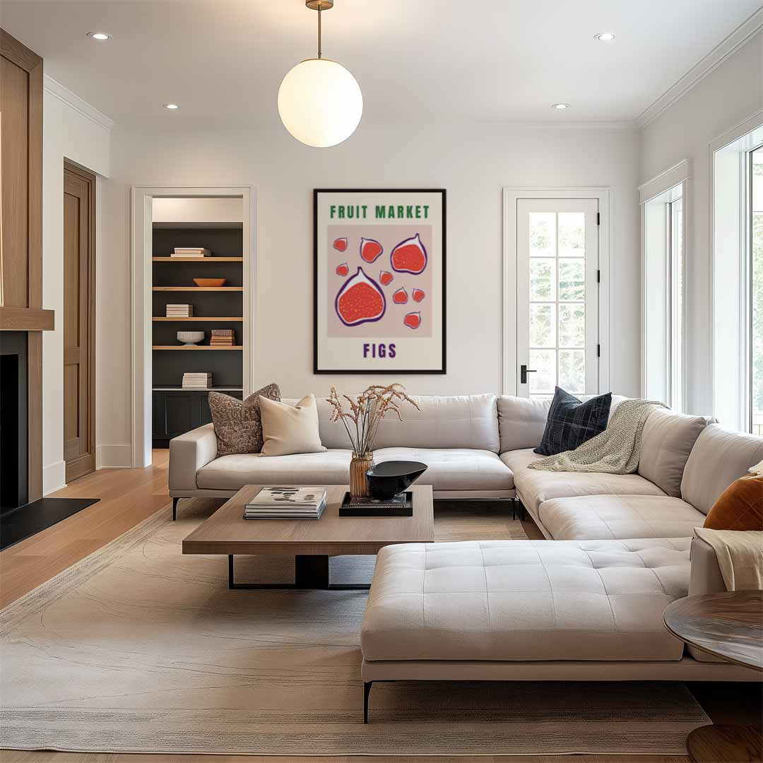 Fruitig Vijgen Design Poster – dibond wanddecoratie in staand formaat