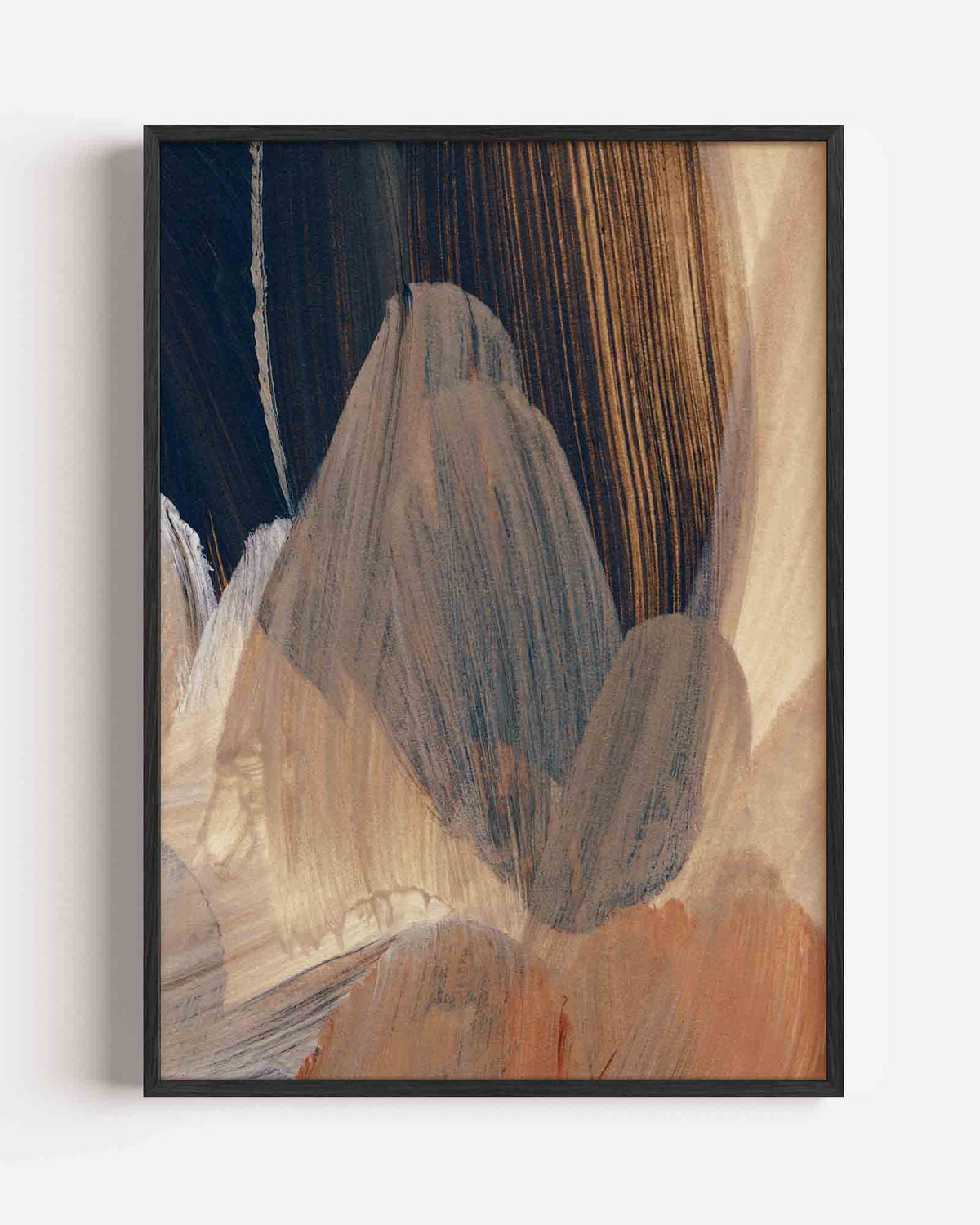 Abstracte penseelstreken – schilderkunst portret poster als wanddecoratie