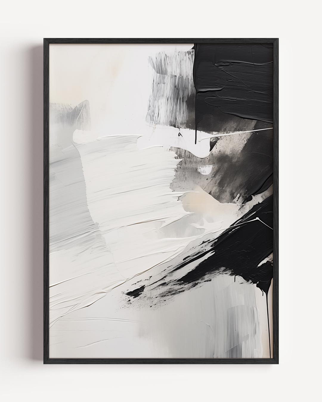 Abstracte zwart-wit balansposter – textuur portret poster als wanddecoratie