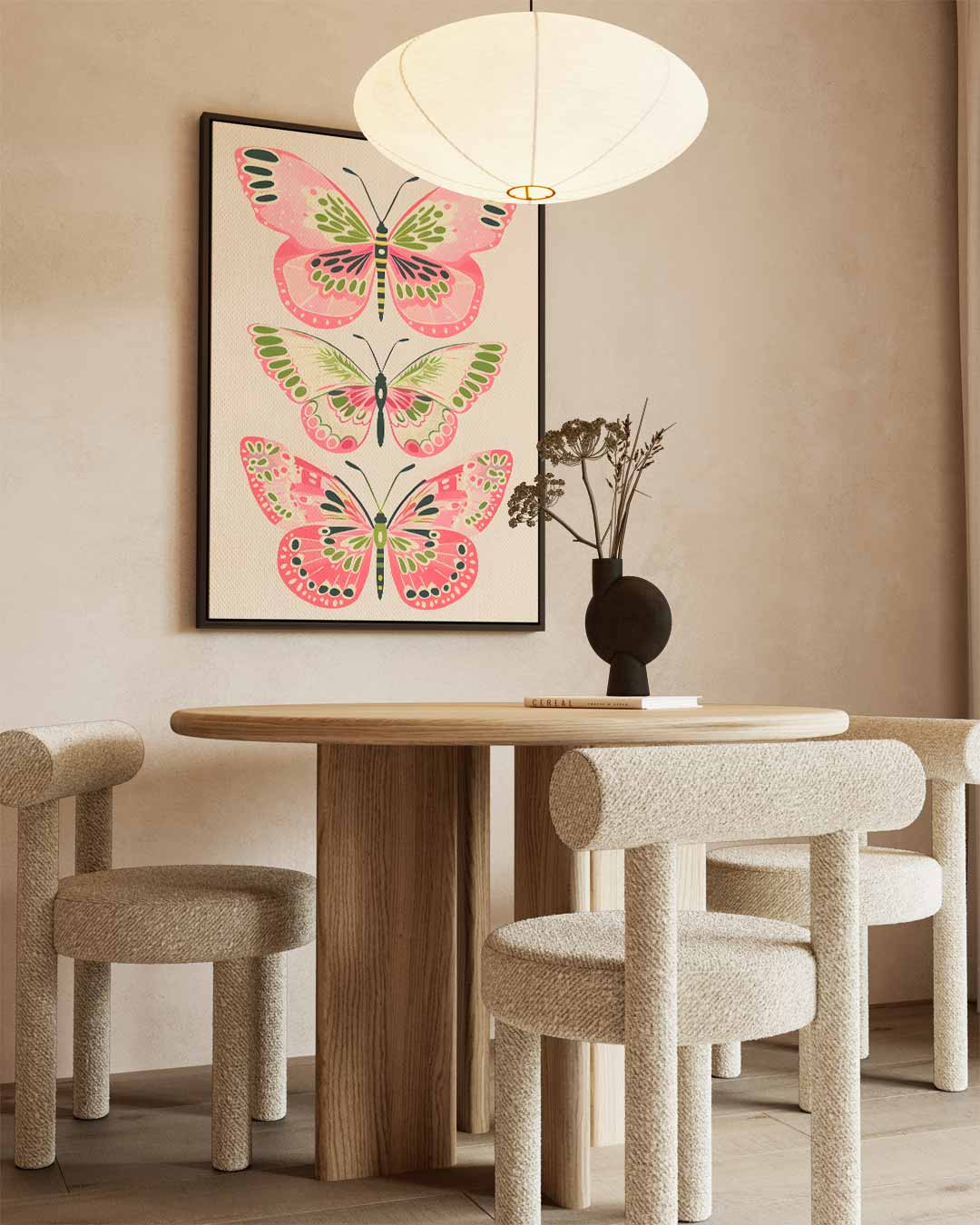 Vlinderdroom Kunstwerk – dibond wanddecoratie in staand formaat