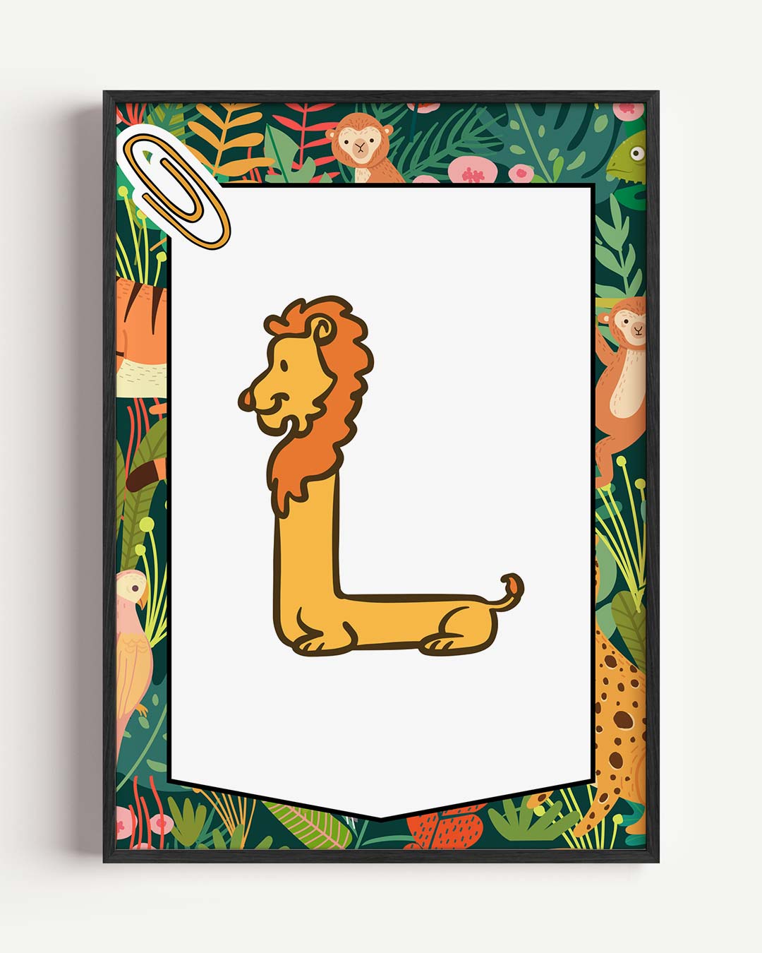 Jungle Alfabet – kids portret poster als wanddecoratie