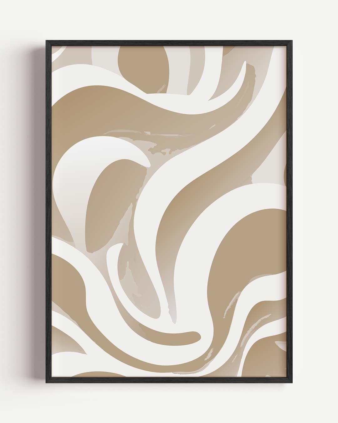 Organische Golven – kleurrijke abstracte portret poster als wanddecoratie