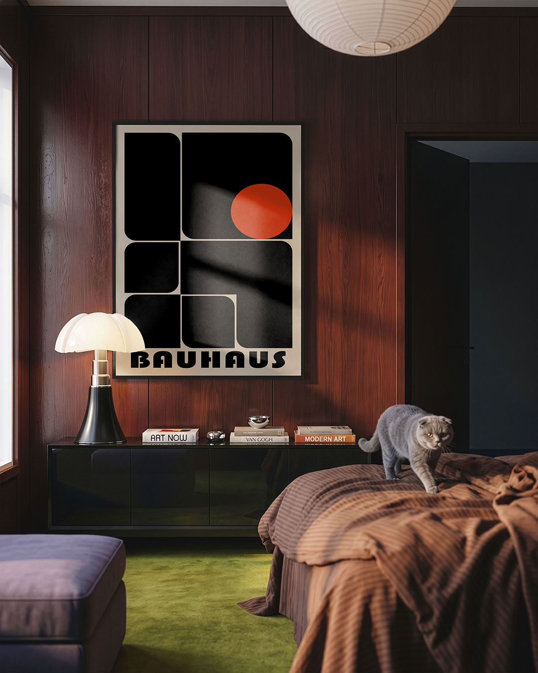 Vorm en balans – geometrische Bauhaus poster in staand formaat