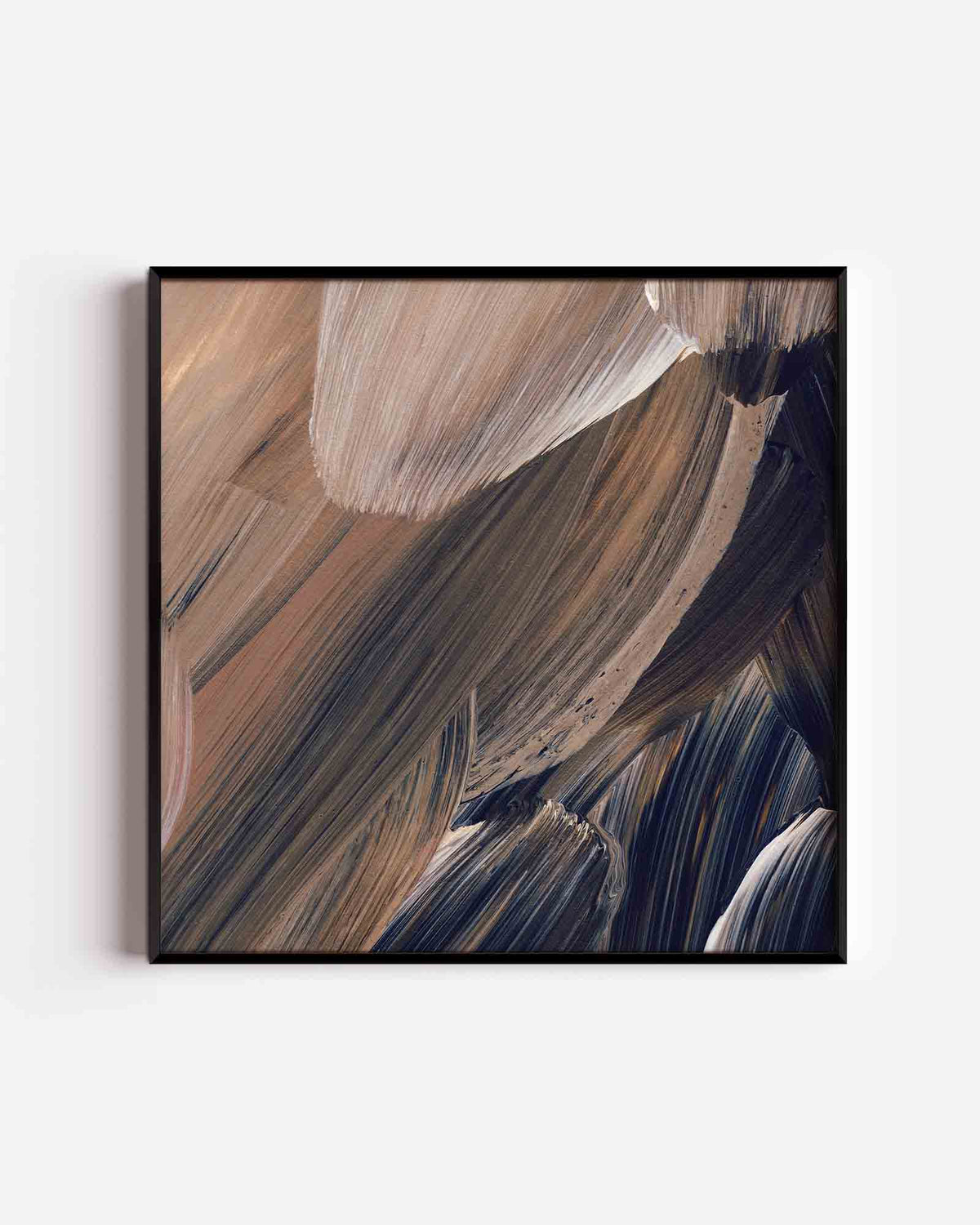 Abstracte penseelstreken – schilderkunst vierkante poster als wanddecoratie