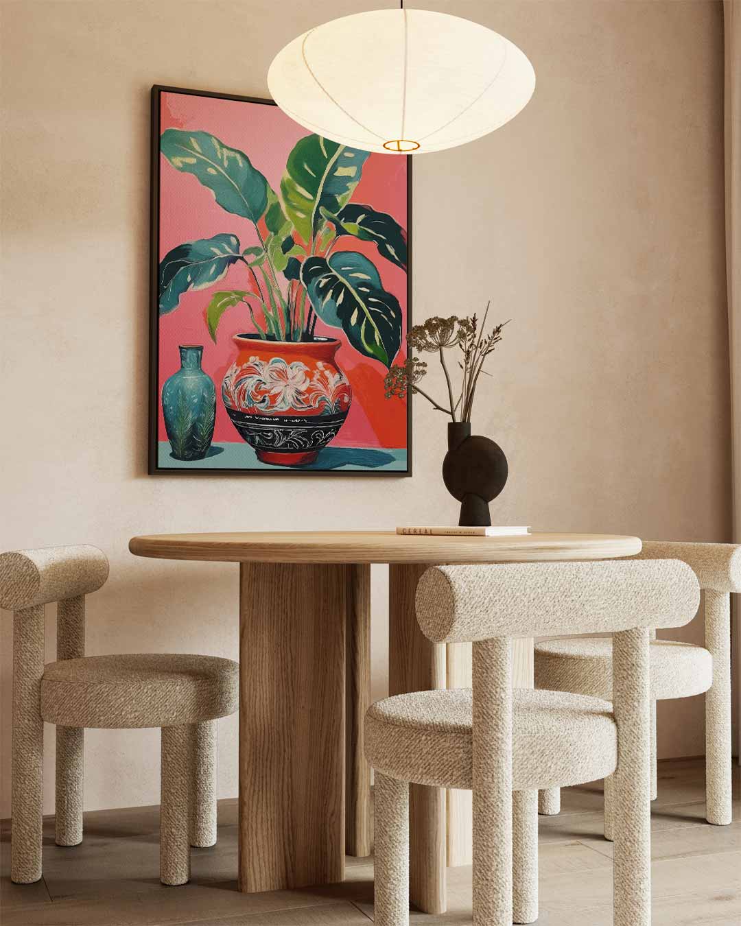 Tropische Botanische Schildering – staande wandkunst voor woonkamer of interieur