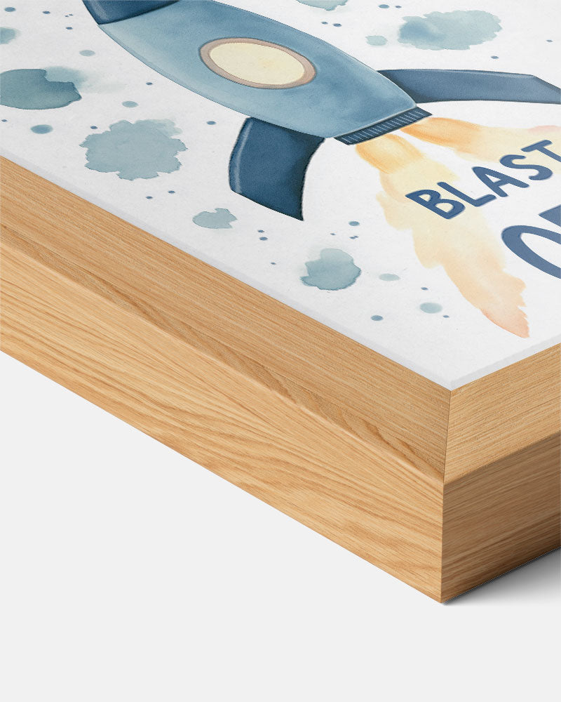 Ruimte Avontuur – kids poster als vrolijke staande wanddecoratie
