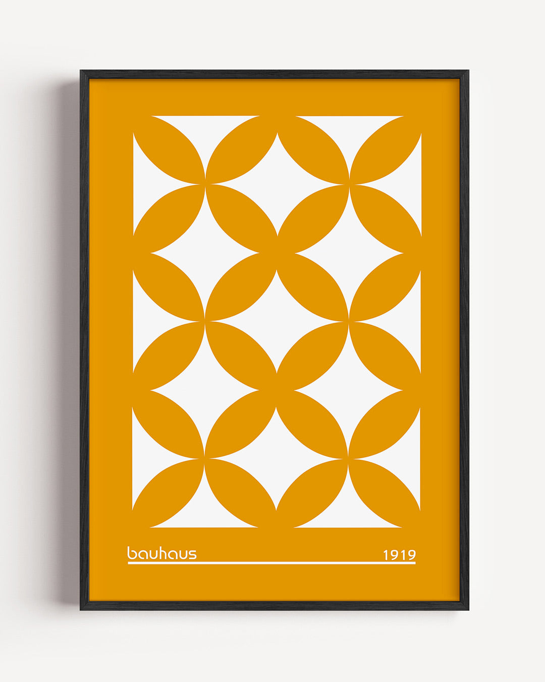 Vormritme en kleur – staande Bauhaus poster als wanddecoratie