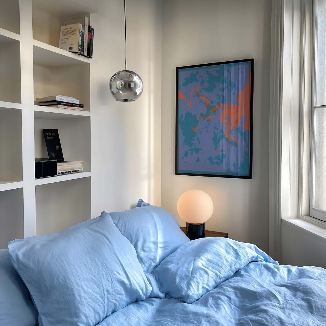 Dynamische Abstracte Kunstposter – staande kleurrijke abstracte wanddecoratie van WallArtistic