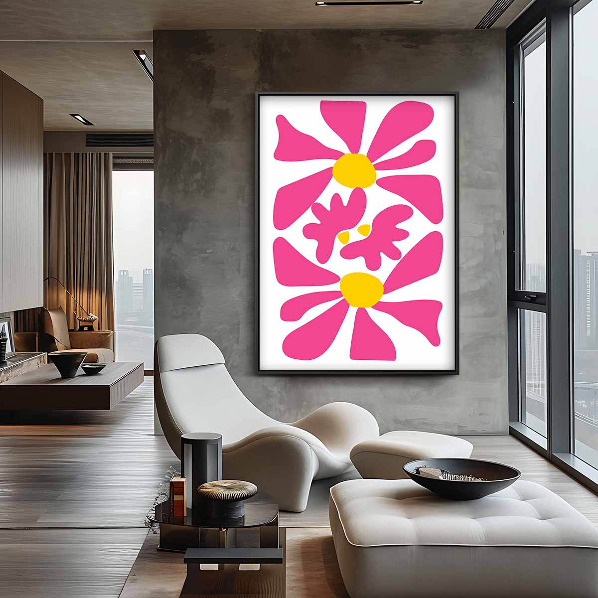 Vrolijke Bloemexplosie – canvas kunstwerk als wanddecoratie