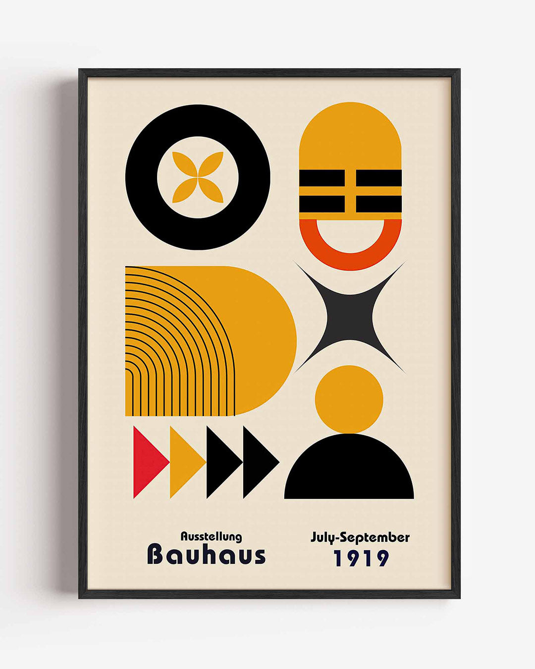 Vormen en vlakkenspel – staande Bauhaus poster als wanddecoratie