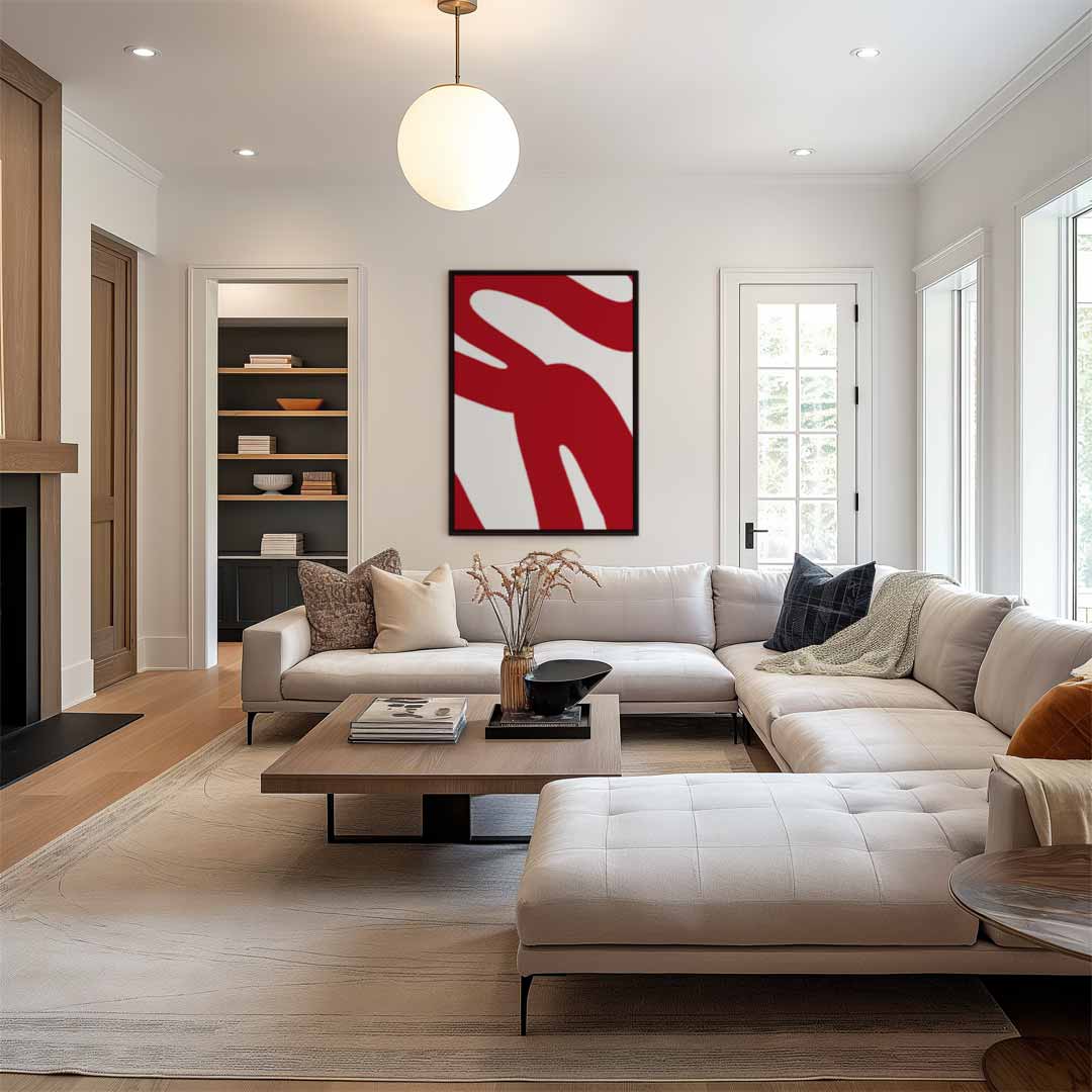 Vurig Abstract – staand kunstwerk voor modern interieur
