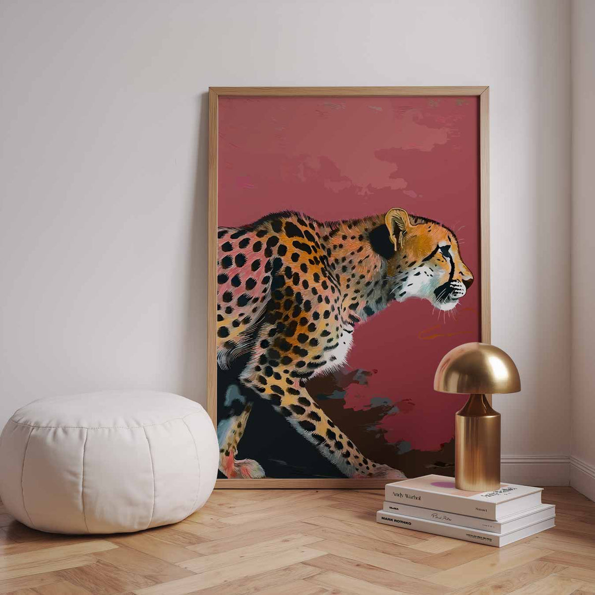 Elegante Cheetah Wanddecoratie – dieren poster in staand formaat