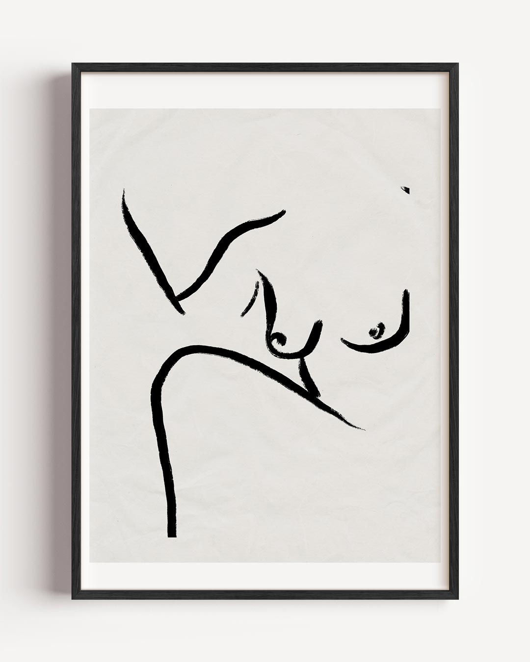 Minimalistische Lichamen Kunstposter – lijntekening portret poster als wanddecoratie