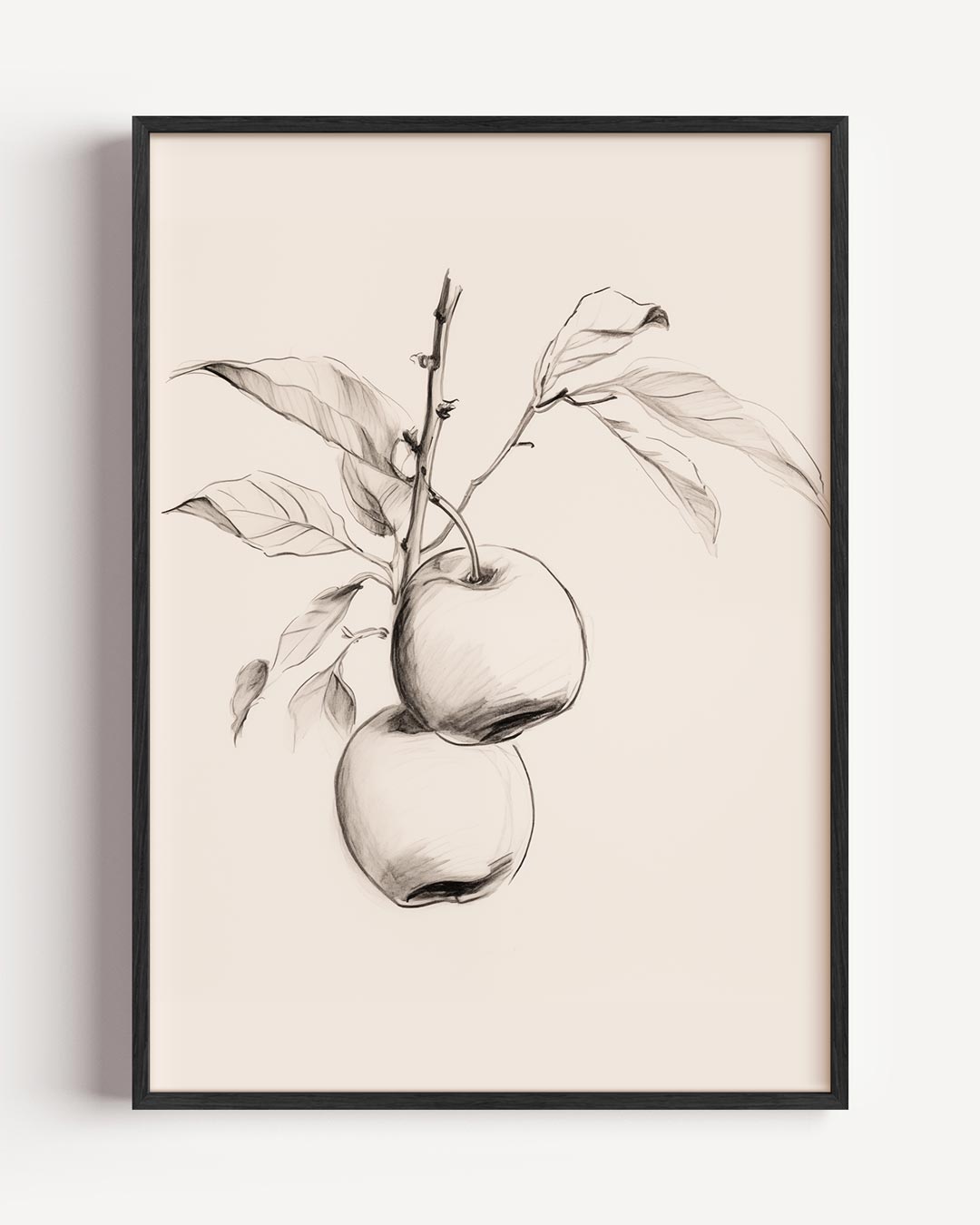Elegante Appelschets – botanische portret poster als wanddecoratie