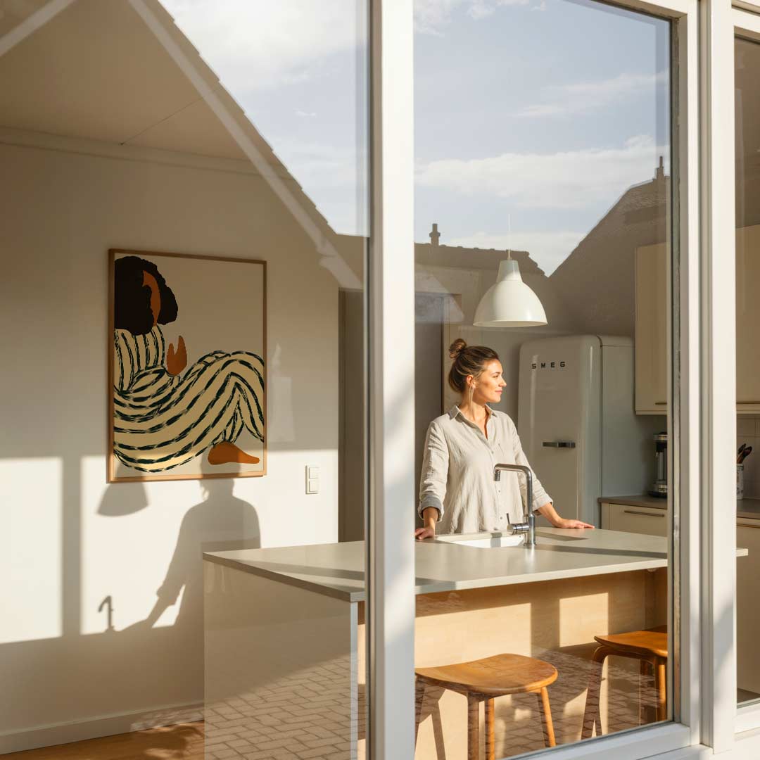 Relaxed Vibes in Stijl – vrouwelijke portretposter in staand formaat