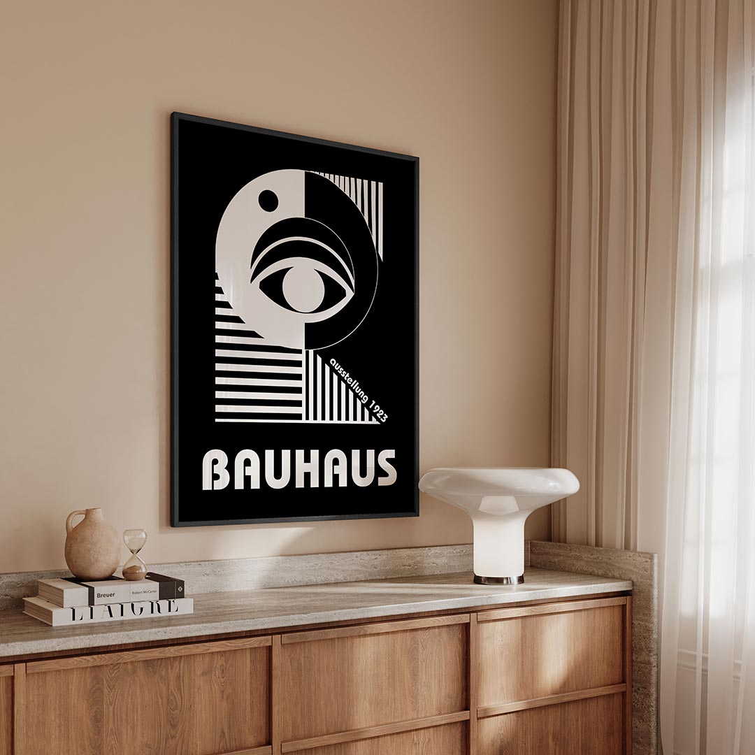 – geometrische Bauhaus poster in staand formaat