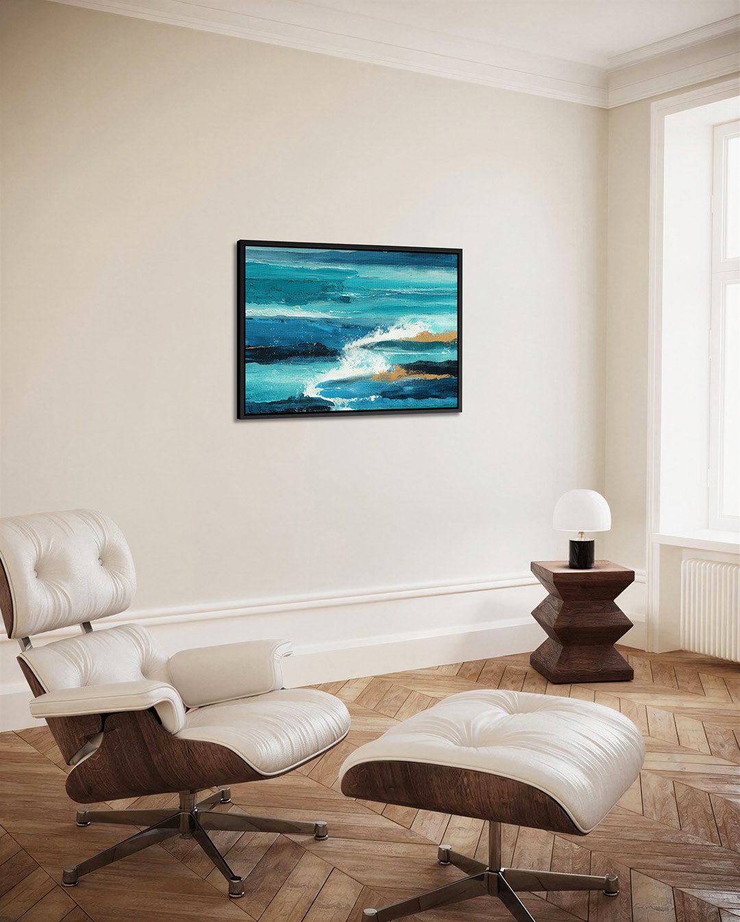Dynamische zee – alternatieve weergave van het kunstwerk