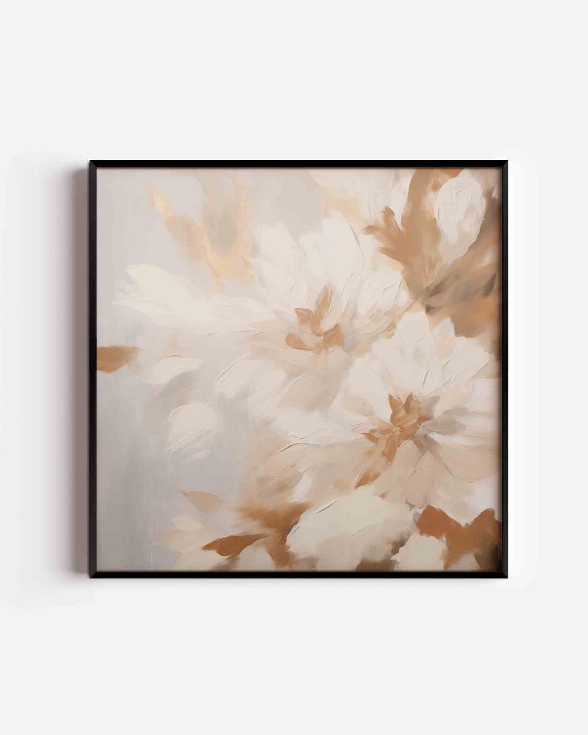 Bloemmotief – abstracte vierkante poster als wanddecoratie