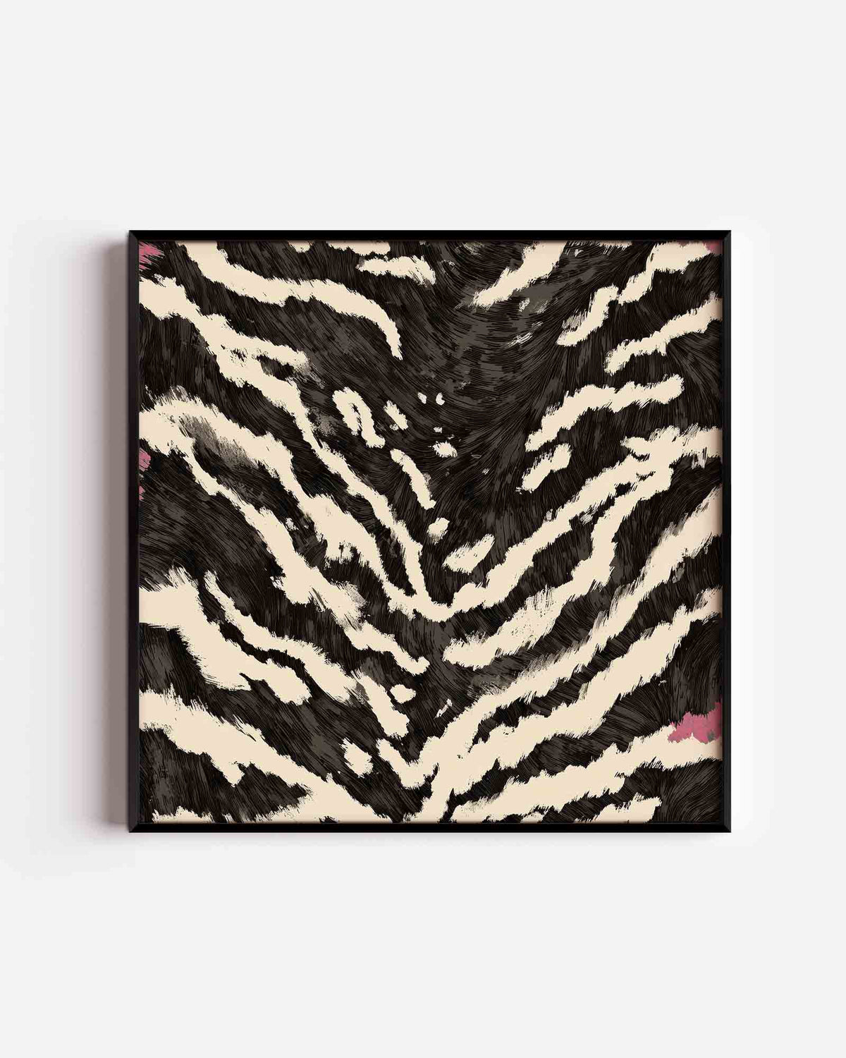 Zebra patroon – jungle vierkante poster als wanddecoratie