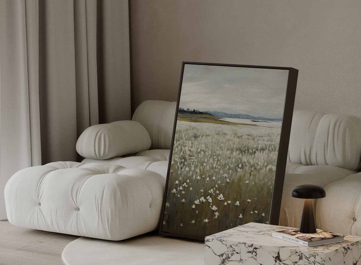 Bloemenzee bij de Zee – plexiglas wanddecoratie in portret formaat