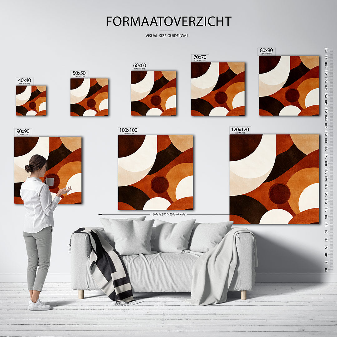 Organische vormen compositie kunstwerk – materiaalweergave – dit werk toont een dynamische compositie van overlappende