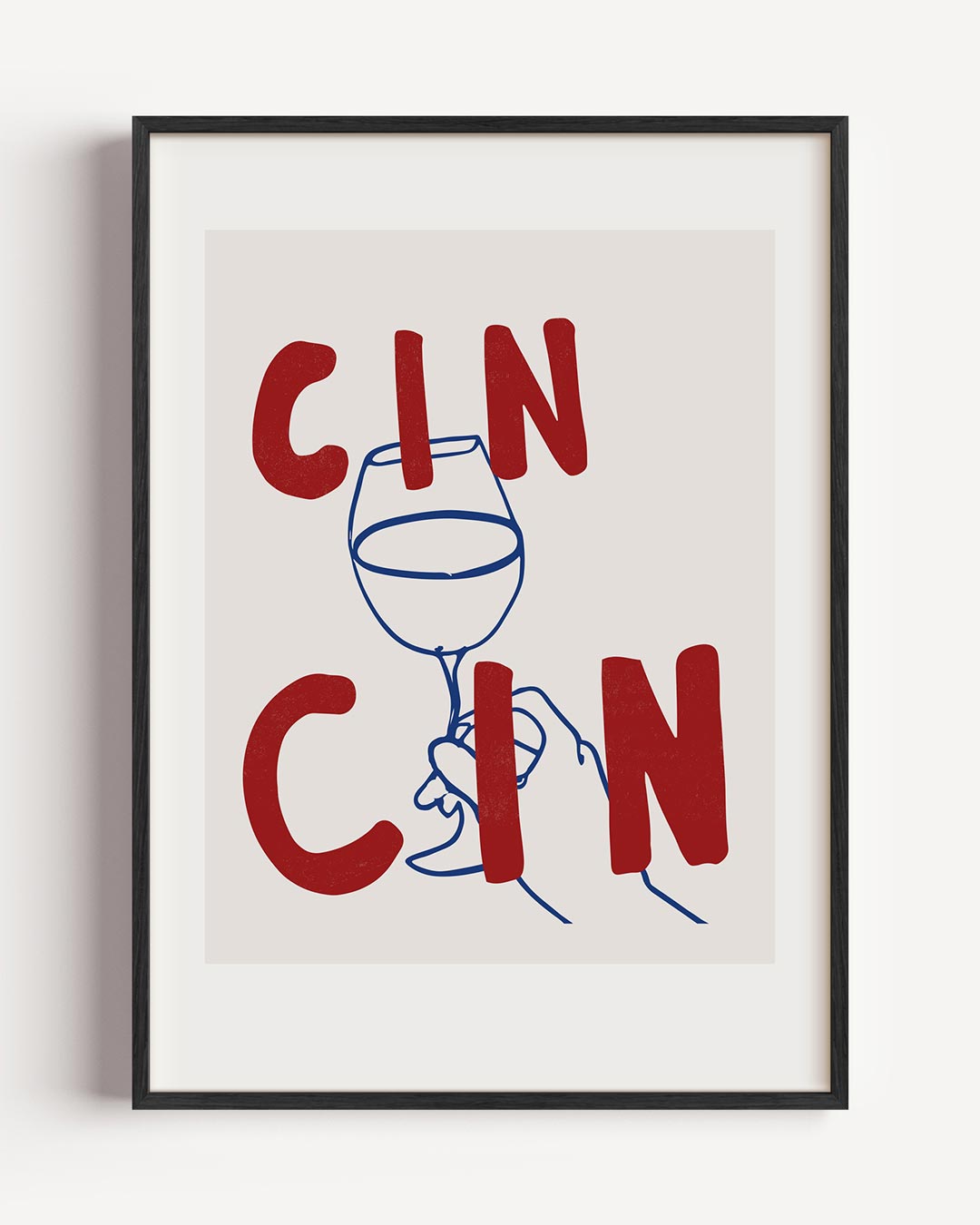 Cin Cin Wijnposter – keuken portret poster als wanddecoratie