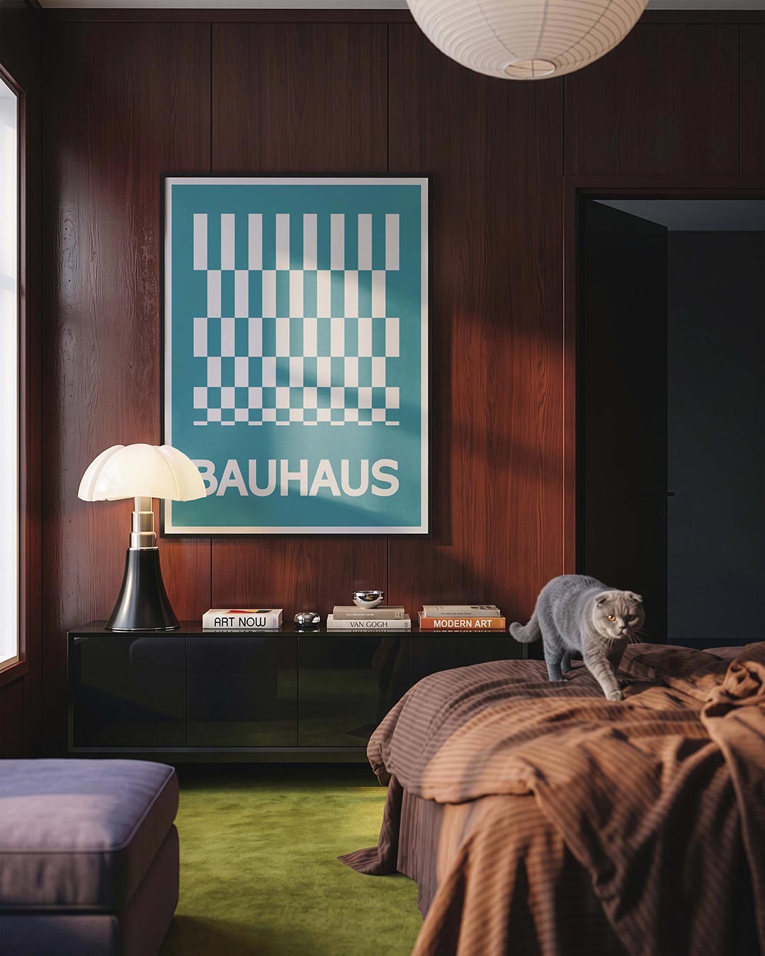 Vorm en ritme – geometrische Bauhaus poster in staand formaat