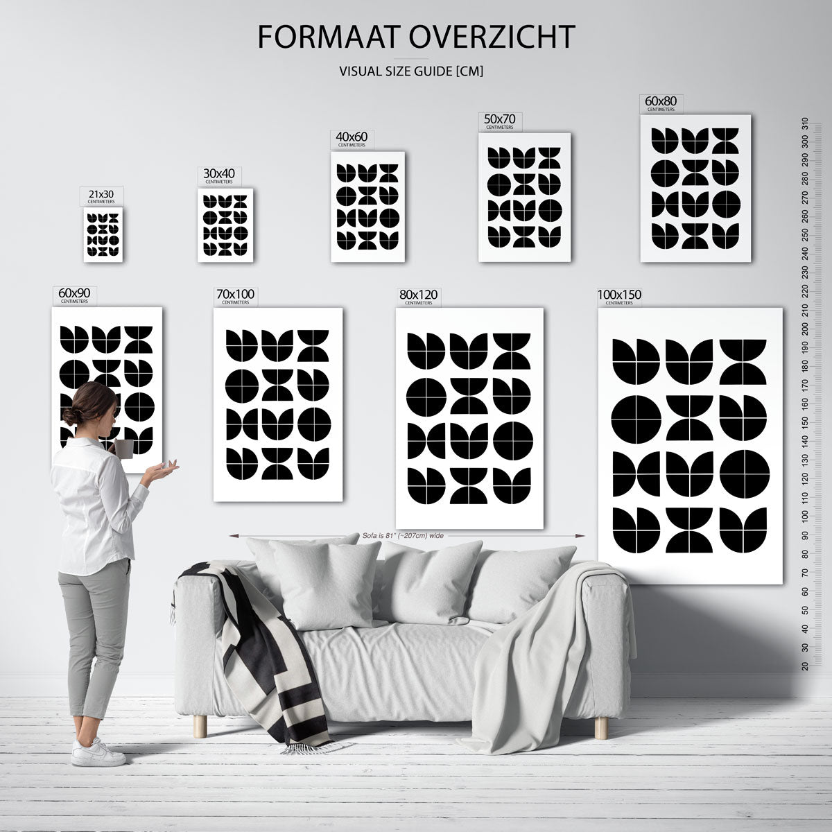 – geometrische poster in Bauhaus-stijl van WallArtistic