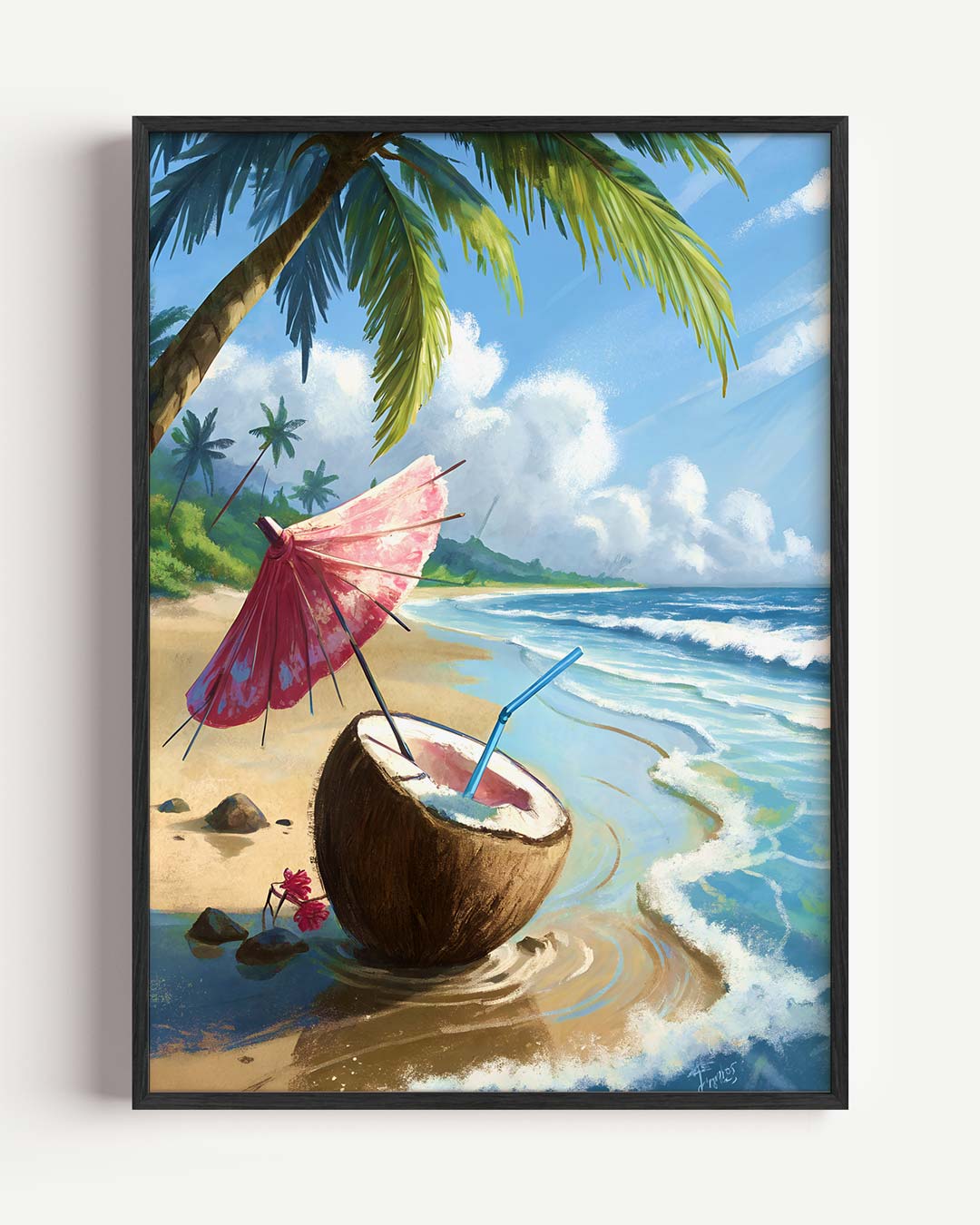 Tropische Paradijs – zomer portret poster als wanddecoratie