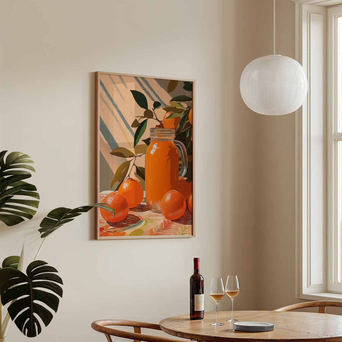Mandarijn Droom – keukenposter in staand formaat
