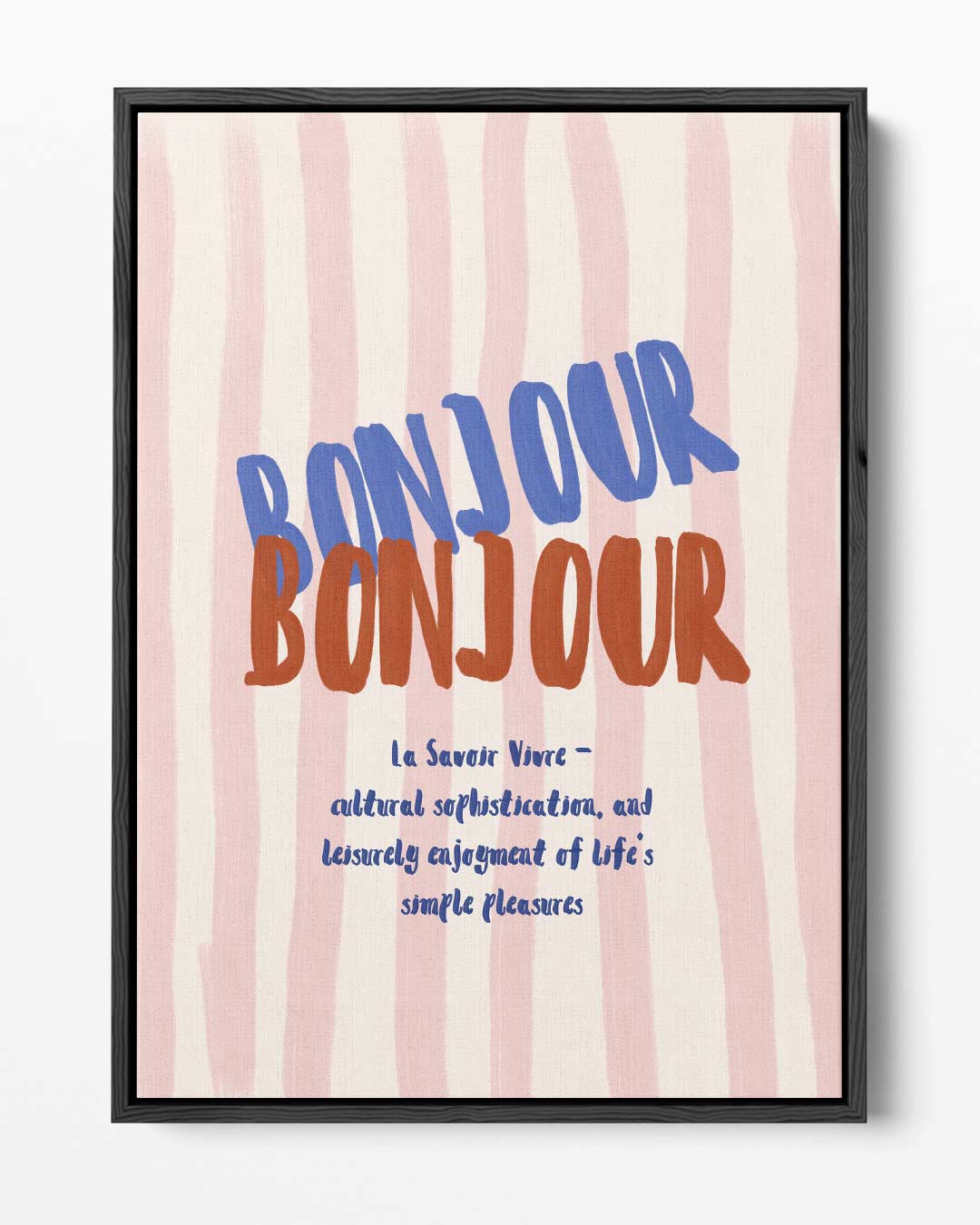 Bonjour Bonheur – portret kunstwerk als wanddecoratie