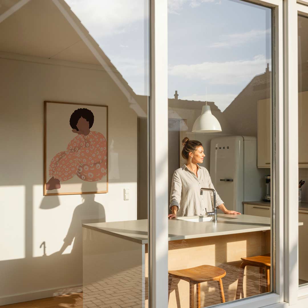 Stijlvolle Vrouwelijke Kunstposter – vrouwelijke portretposter in staand formaat