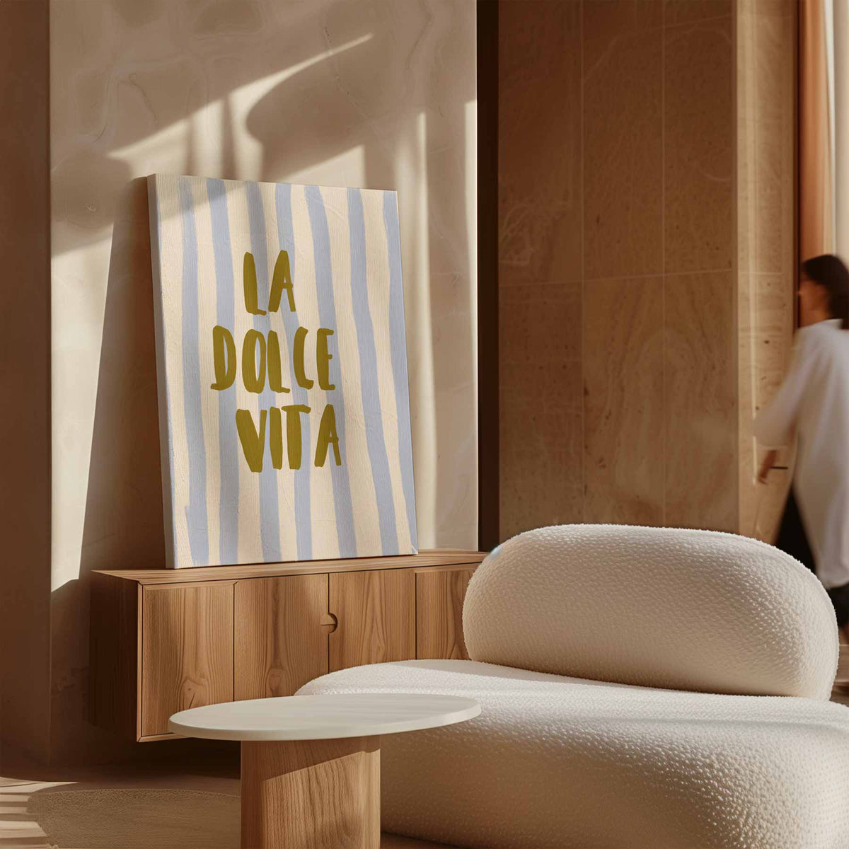 La Dolce Vita Strepen – plexiglas kunstwerk als wanddecoratie
