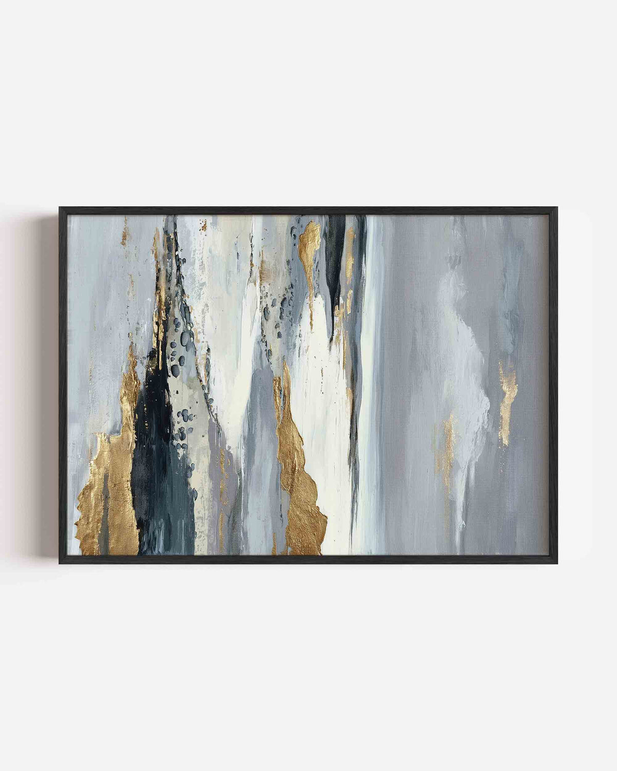 Abstracte grijze en gouden – abstracte landscape poster als wanddecoratie