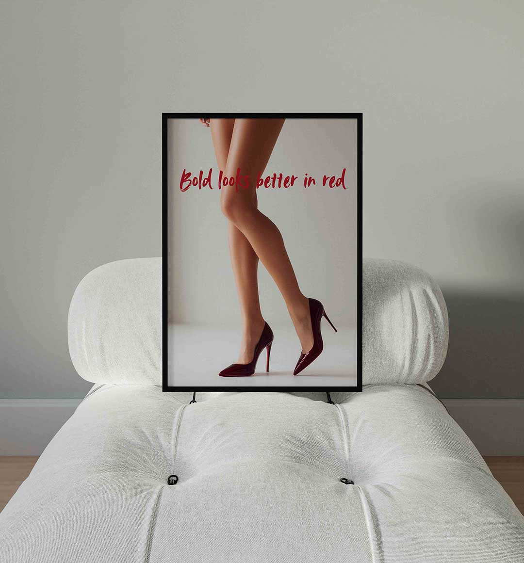 Rode hakken – staande Pop Art wanddecoratie van WallArtistic