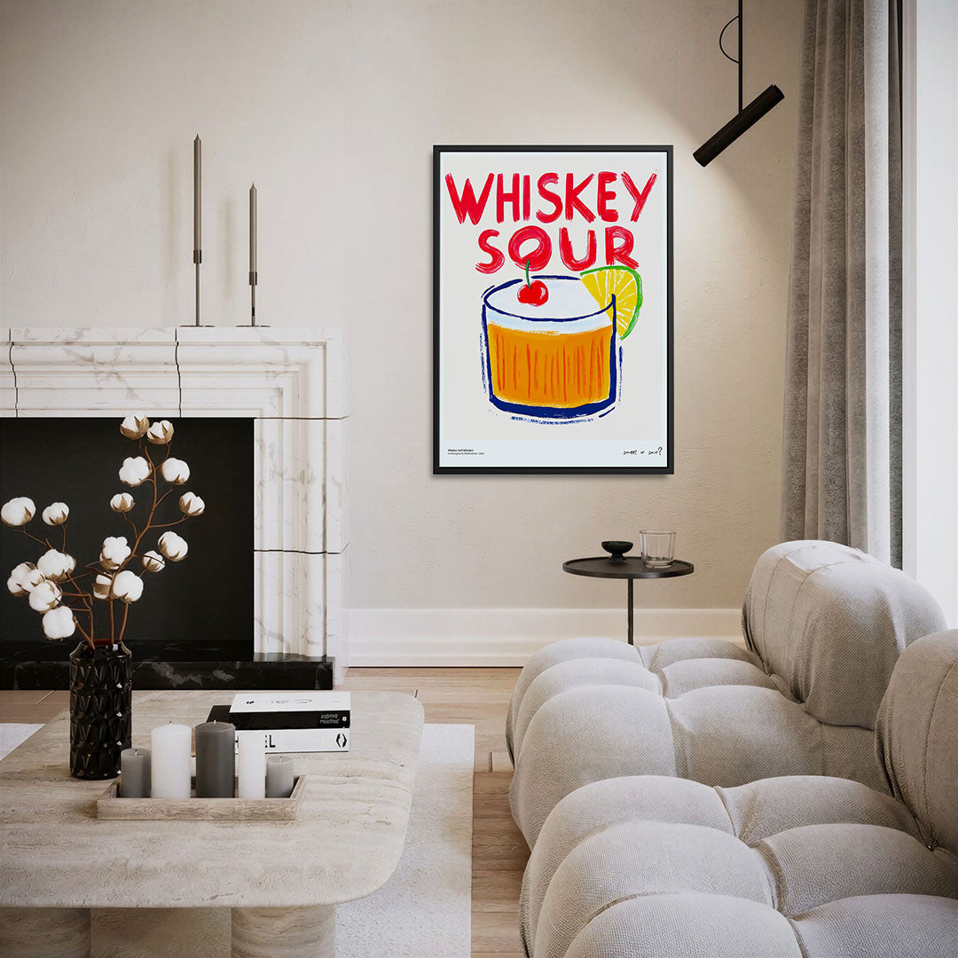 Vrolijke drank illustratie – moderne staande wandkunst