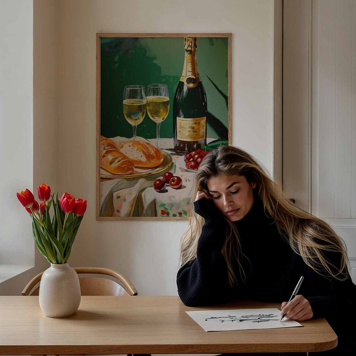 Feestelijke Tafelsfeer – keuken portret poster, afbeelding 7