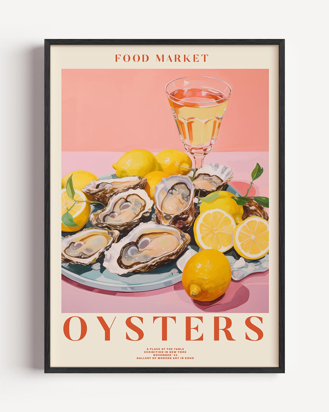 Food Market Oesters – keuken portret poster als wanddecoratie
