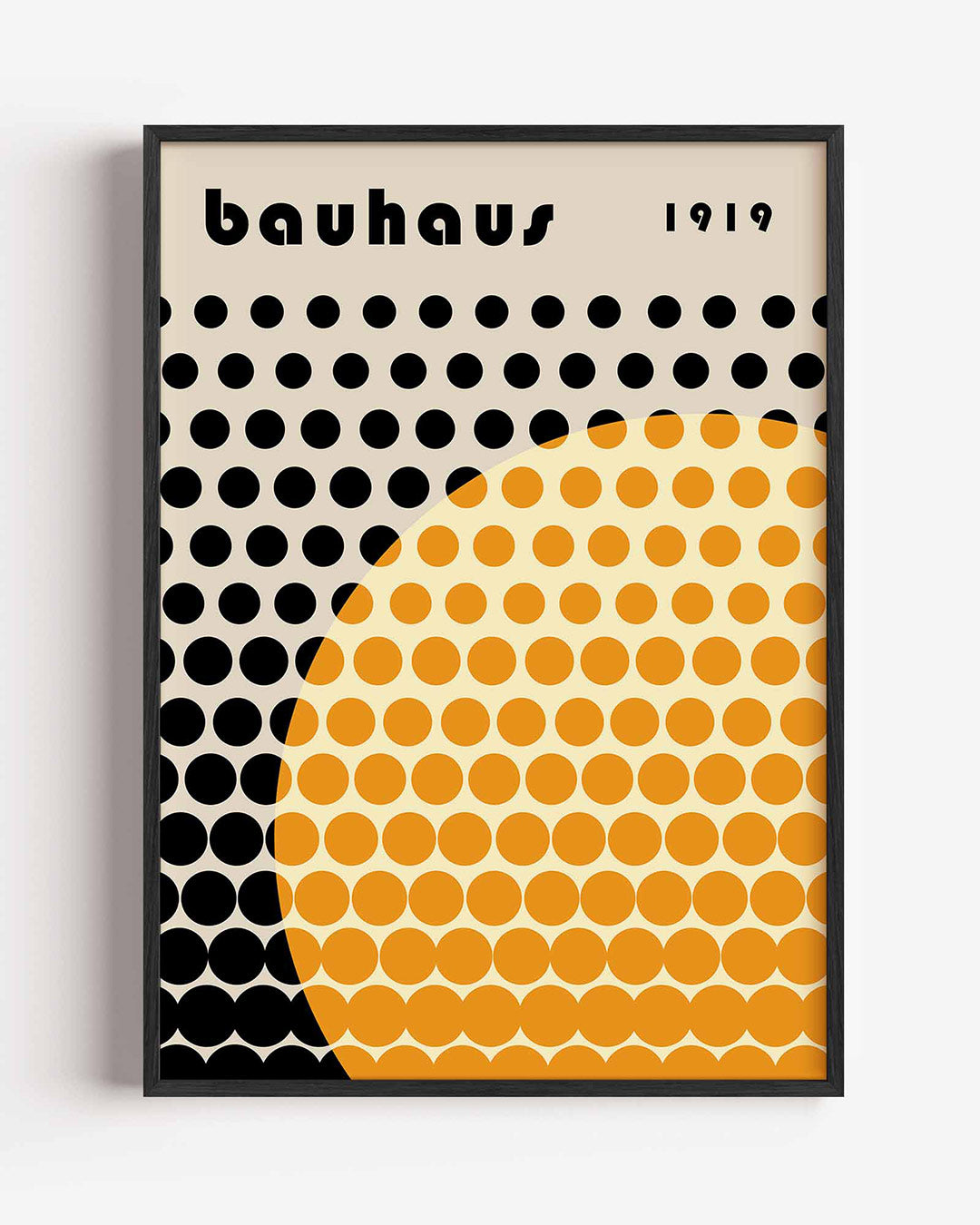 Cirkelpatroon en kleur – staande Bauhaus poster als wanddecoratie