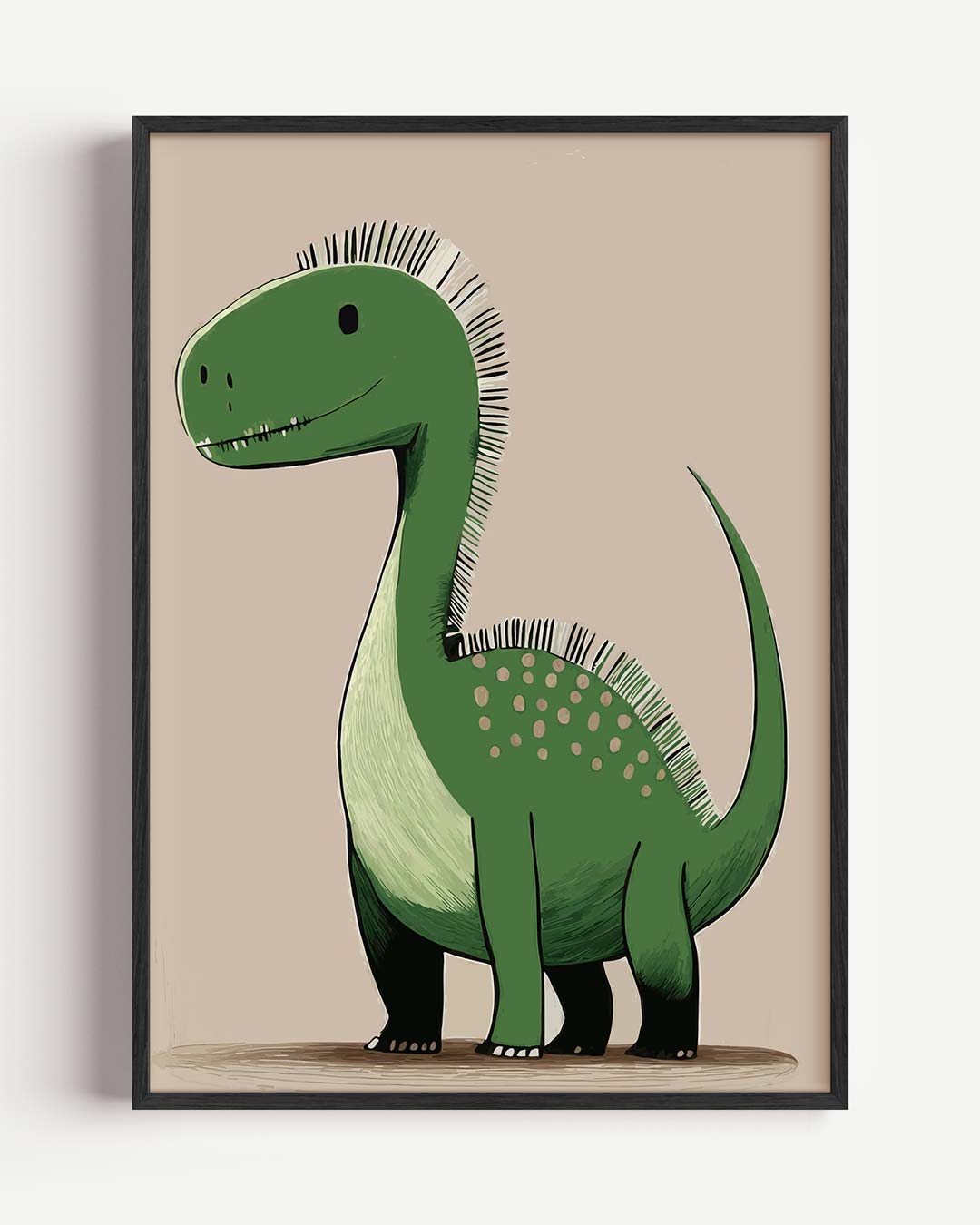 Schattige Dinosaur – kids portret poster als wanddecoratie